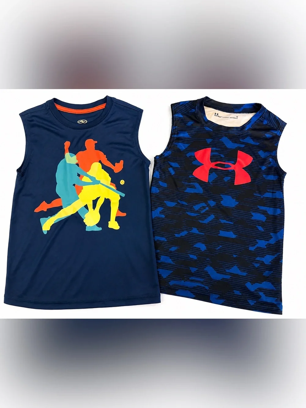 Boys Tank Top Bundle 8Pc Under Armour NFL Athletic Back to School Youth Size 6/7